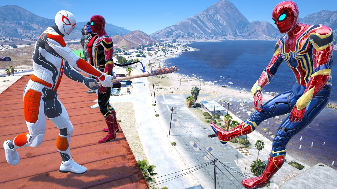 GTA 5: THAT WAS BRUTAL! SPIDER-MAN WITH A BASEBALL BAT vs  SUPERHEROES! (Euphoria Physics) Ep.101