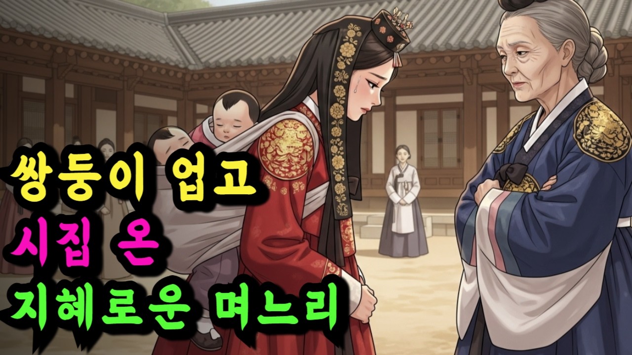 부모님을 여의고 갈곳없는 젖먹이 쌍둥이 동생을 업고 시집간 지혜로운 누이 며느리 설날 옛날이야기  야담  오디오북  수면동화  민담  오디오북