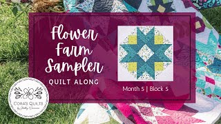 Dahlia Block Tutorial | Lineless Diagonal Seams | Flower Farm Sampler QAL