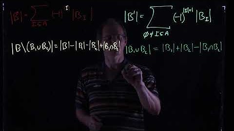 The Inclusion-Exclusion principle