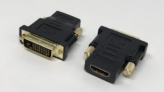 Rankie Gold-Plated DisplayPort to HDMI HDTV Adapter Converter Male to Female with Audio Ganvol (2 Pack) Gold Plated DVI (Male) to HDMI (Female) Two-Way Adapter | Unboxing【4K】