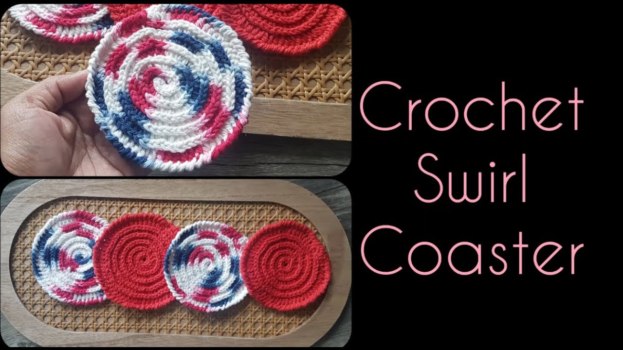 Crochet Swirl Coaster Crochet Spiral Coaster Crochet Coaster YouTube