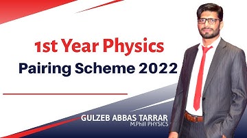 1st Year Physics Pairing Scheme 2022