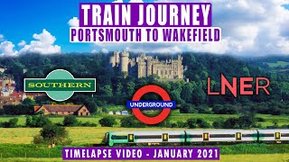 Train Ride from Portsmouth to Wakefield - Timelapse