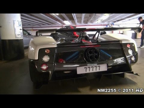 Pagani Zonda Cinque Amazing Sound in Close Parking Garage!!