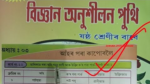 Class 6 বিজ্ঞান অনুশীলন পুথি, অধ্যায়= 3 খাদ্য : আহৰ পৰা কাপুৰলৈ ? সম্পূৰ্ণ প্ৰশ্নোত্তৰ । #বিজ্ঞানী