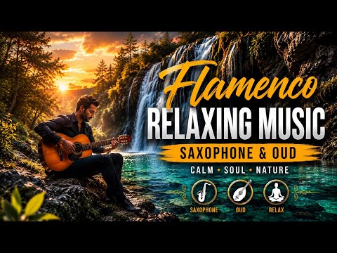 Hidden Paradise 🌿🎷 | Spanish Flamenco Guitar & Smooth Jazz Sax | Deep Relaxation Music 🎸🌿✨