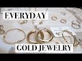 my everyday gold jewelry favorites | hoops, rings, necklaces, bracelets