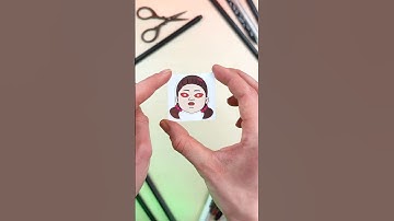 Making Paper Craft Trick with Doll from Squid Game 👿#squidgame #squidgame2 #papercraft #trick #wow