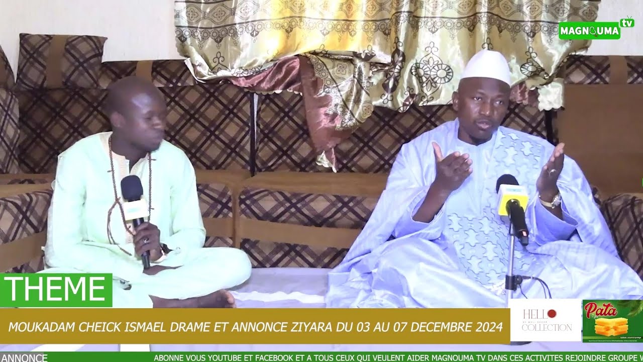 MOUKADAM CHEICK ISMAEL DRAME ET CHEICKNAI AHAMADA HAMAOULLA HAIDARA ET ANNONCE DU ZIYARA 07 12 2024