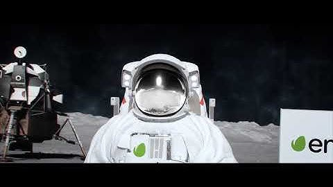 Astronaut with Flag on the Moon