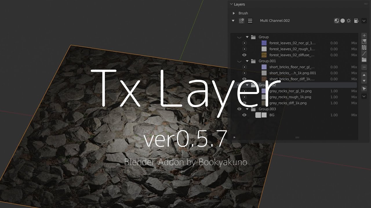 Blender Addon : Tx layer ver0.5.7 [Normal Channel / Multi Select] - YouTube
