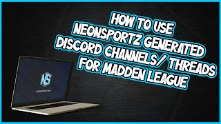 How to use NeonSportz generated Discord game channels or threads for your #Madden24 Franchise League screenshot 4