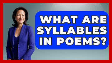What Are Syllables In Poems? - Tales And Texts