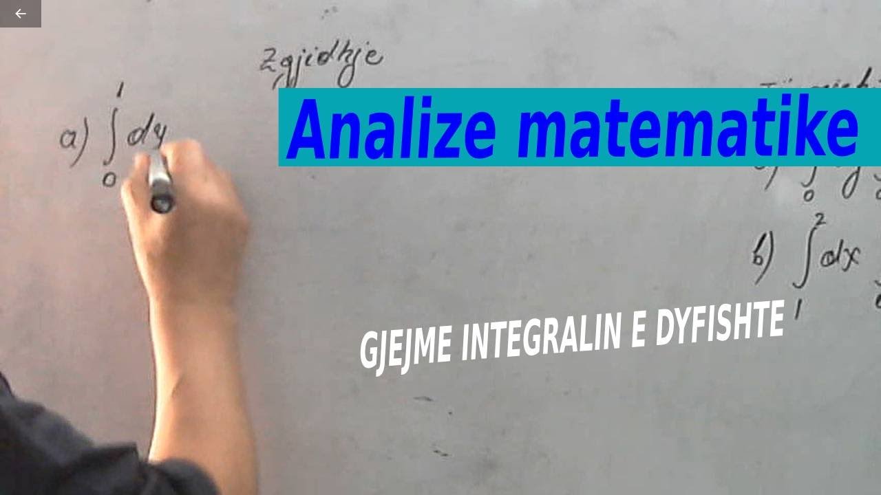 Analize matematike/ Te gjejme integralin e dyfishte