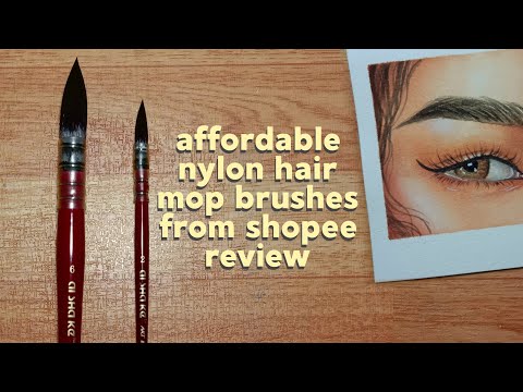 Affordable Nylon Hair Mop Brushes from Shopee | Art Supply Review