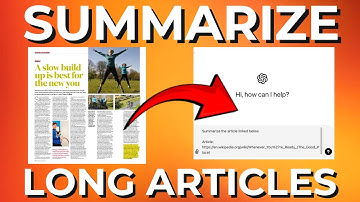 How to Summarize Long Articles with AI (ChatGPT)