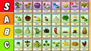 Tier List Of All Plants In Plants Vs Zombies