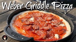 Pepperoni Pizza On The Barbecue | Weber Griddle Pizza | Pan Pizza