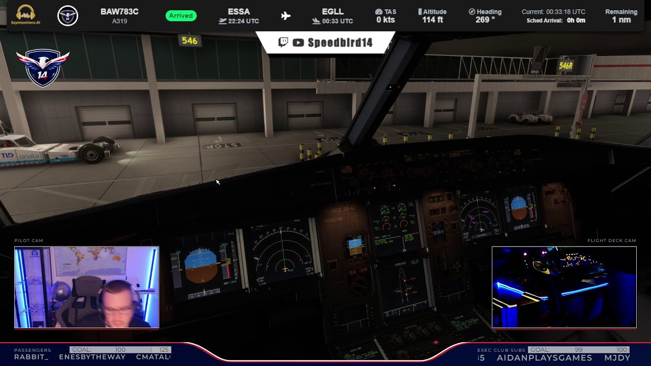 LHR➝ARN➝LHR | BA A319  | SayIntentions ATC | TWITCH LIVESTREAM