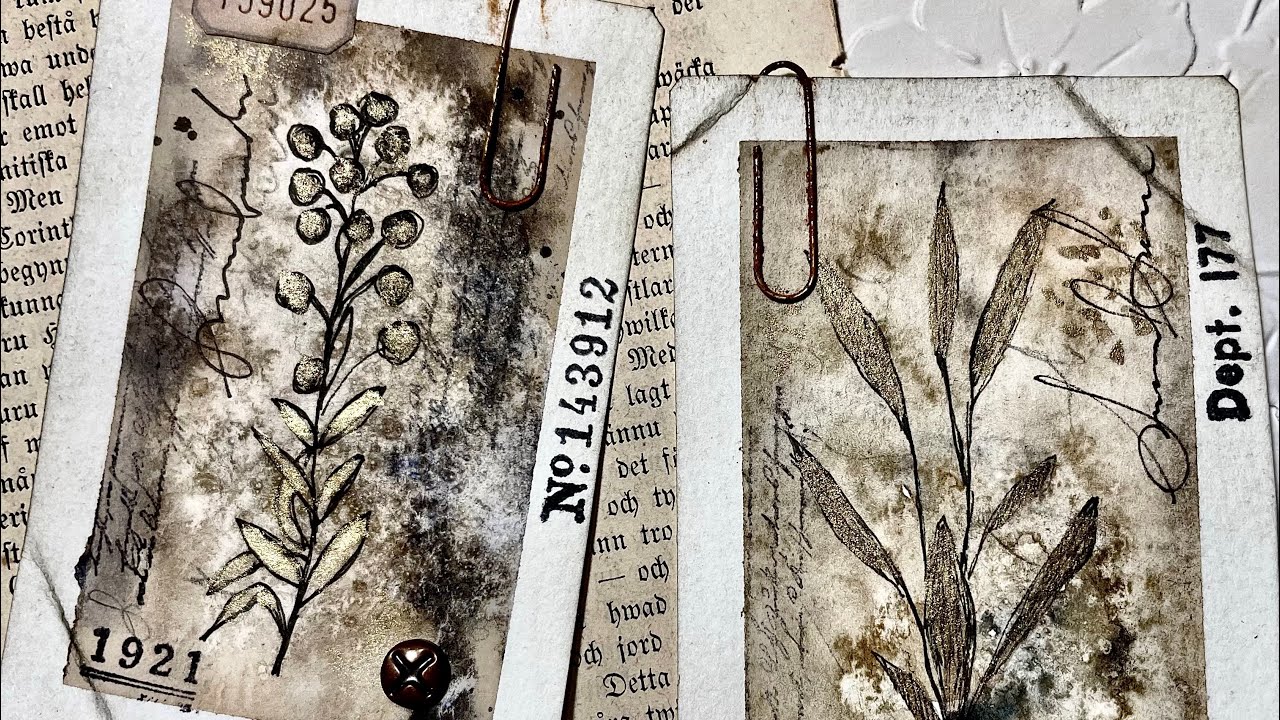 Doodle and paint journalingcards,