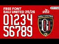 Free Font Bali United Liga 1 Indonesia 25/26 OTF File
