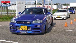 JDM Cars Leaving GO Japan 2021  R34 Nismo R1, RX7, Mugen RR, Century Bosozoku, Chaser, Silvia 2JZ,.