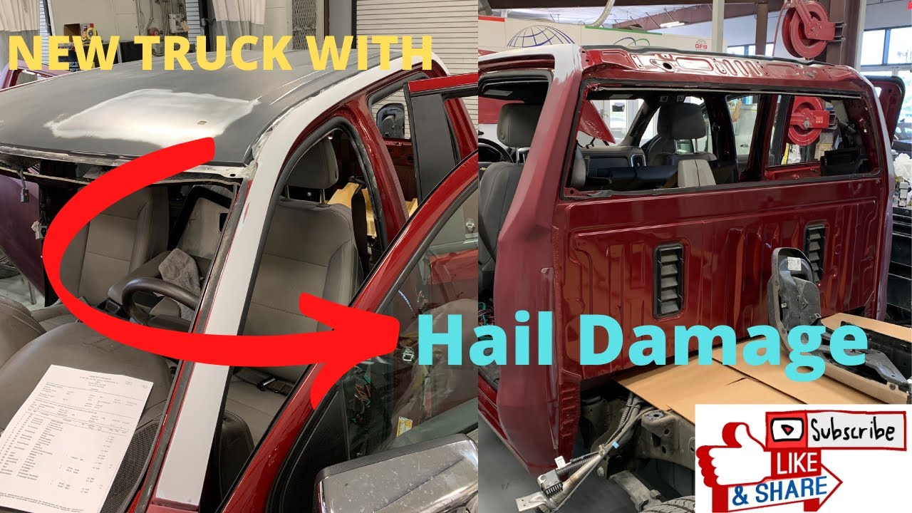 Truck hail damage repair - YouTube