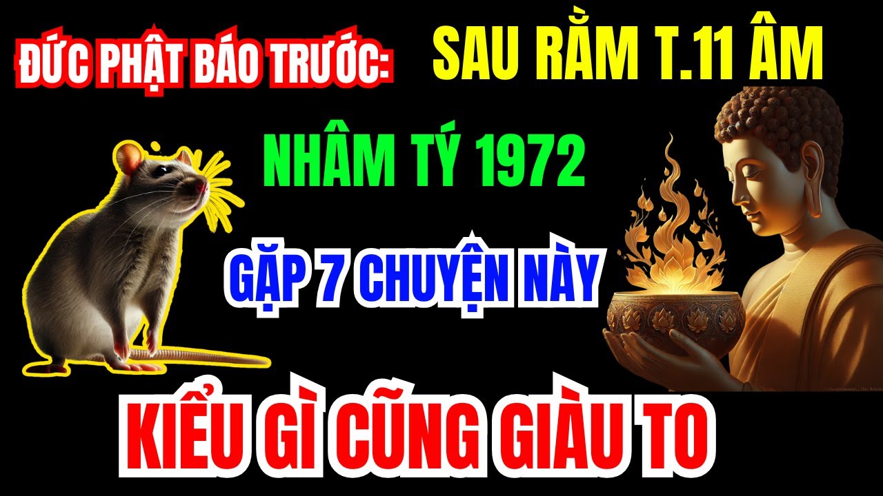 Đức Phật Báo Trước: Nhâm Tý 1972 RẤT GIÀU, Nhận Phước Trời Ban Thường Gặp 7 Chuyện Lạ Này!
