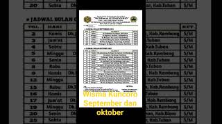Jadwal Wisma Kuncoro September Dan Oktober 2025