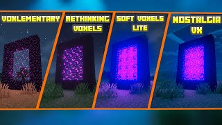 Voxlementary vs Rethinking Voxels vs Soft Voxels Lite vs NostalgiaVX | Shader Comparison[ 4K 60FPS ] screenshot 4