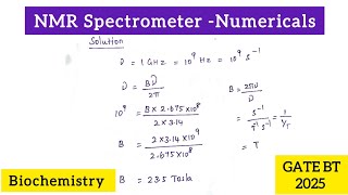 NMR Spectrometer | How to Calculate Magnetic Field Strength| GATE BT 2025@biotechnotebook
