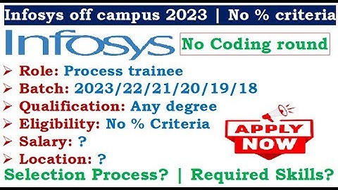 🔥Infosys hiring 2023/22/21/20/19/18 batch |  No Coding Round | No % Criteria | Selection Process?
