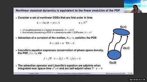 Quantum Acceleration of the Koopman Neumann Approach to Nonlinear Classical Dynamics by Ilon Joseph