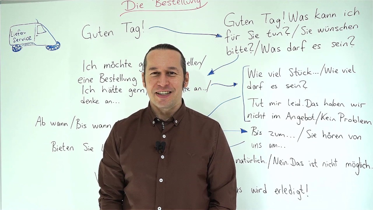 Almanca B2 Orta İleri Seviye Ders - 25 Die Bestellung - Almanca Sipariş Verme - Almanca Diyaloglar