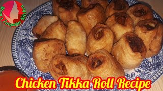 Chicken tikka roll recipe | How to make chicken tikka roll | Chicken tikka boti samosa | Tikka roll