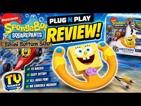 SpongeBob SquarePants: Bikini Bottom 500 Plug & Play Review | Motion Controlled TV Game  Mario Kart?