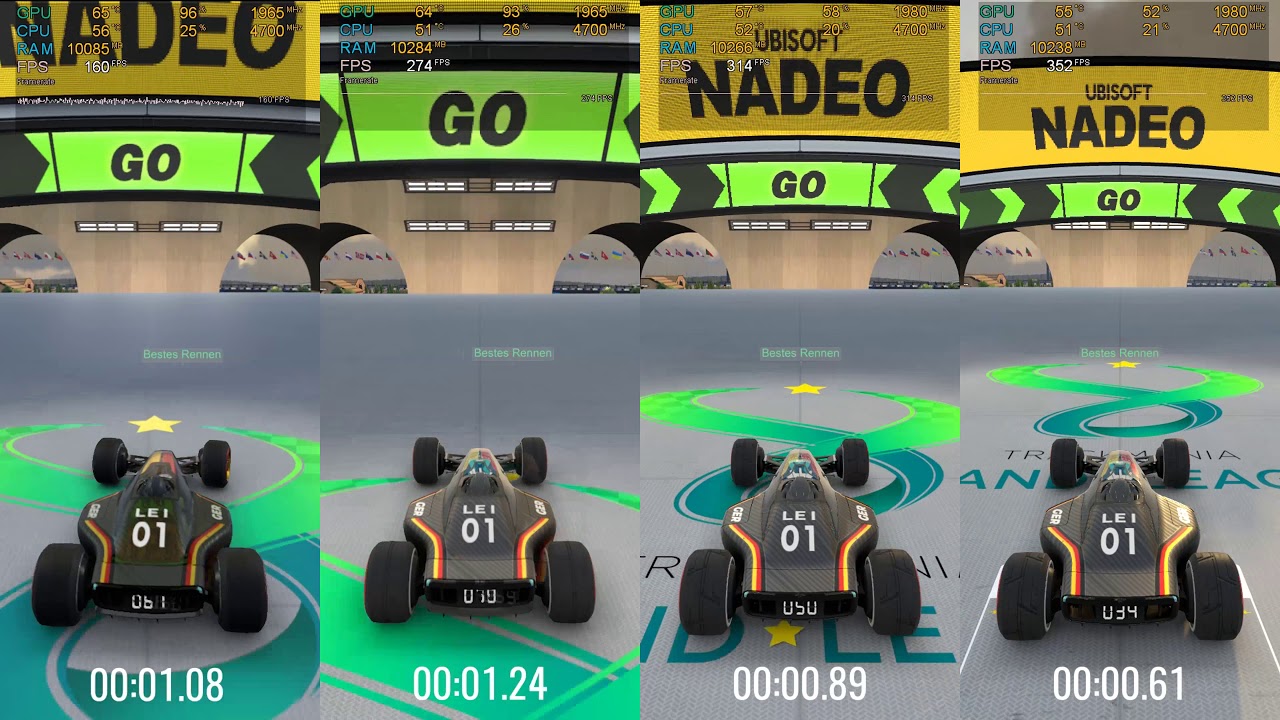 TrackMania (2020) QUICK FRAMERATE COMPARISON (All 4 Presets)| 1080P ...