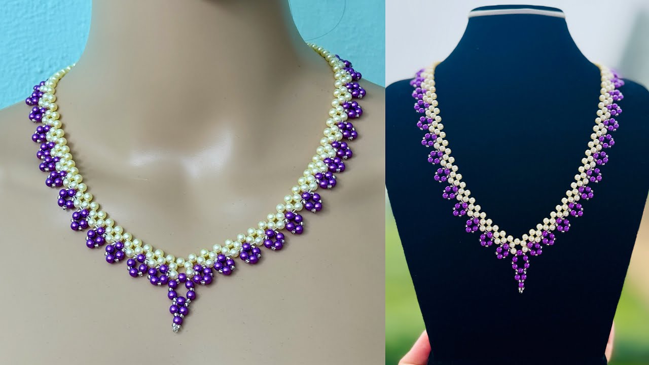 DIY Pearl Necklace | Step-By-Step Tutorial For Beginners How To Make ...