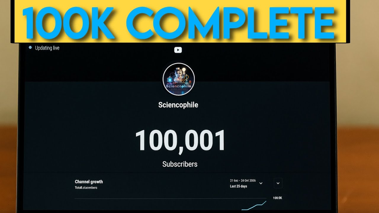 100K Subscribers Count On Live - YouTube