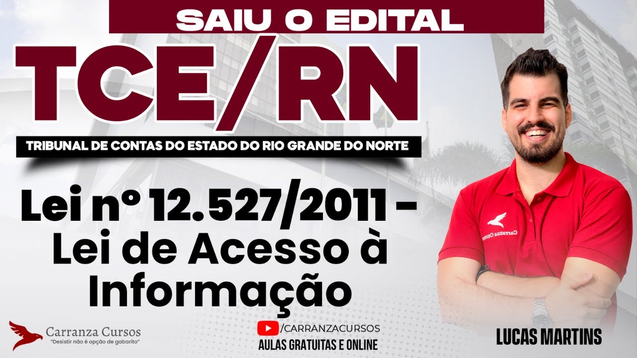 TCE-RN Concurso: Lei 12.527/2011 (LAI) | Acesso à Informação para Prova