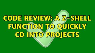 Code Review: A z-shell function to quickly cd into projects