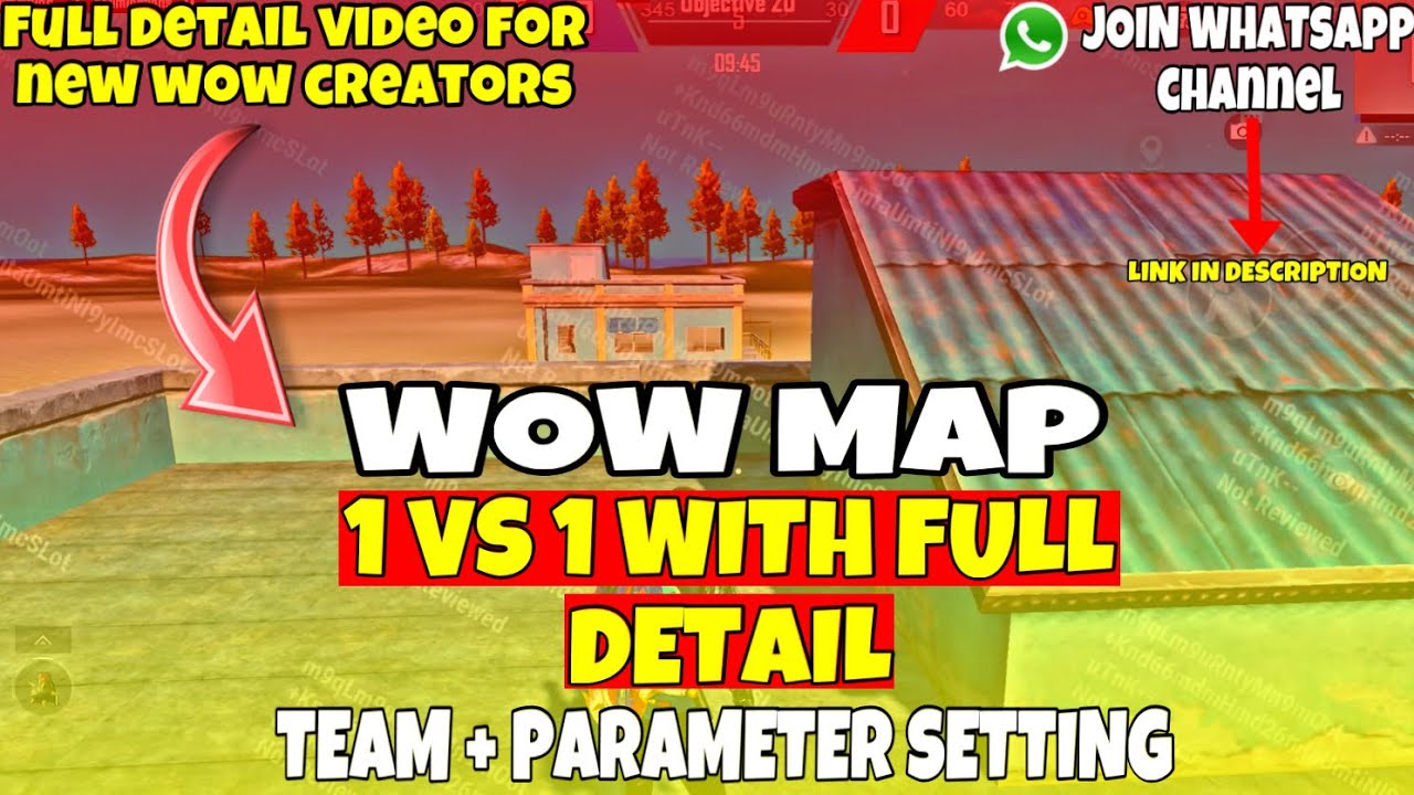 HOW TO MAKE 1 VS 1 WOW MAP | 1 VS 1 WOW MAP FULL GUIDE | 1 VS 1 WOW MAP TEAM SETTING