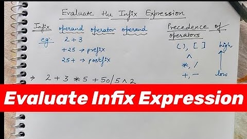 DATA STRUCTURE: Evaluate Infix Expression using Stack 