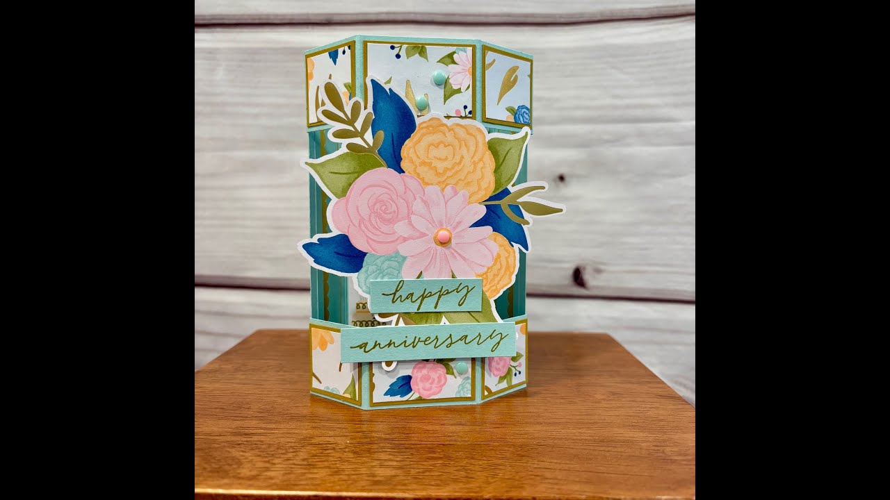 Floating Hexagon Card that fits in a Medium Envelope