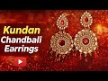 Red Stone Kundan Chandbali Earrings | Traditional Indian Jewelry