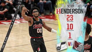 Scoot Henderson Highlights (CAREER HIGH 23 PTS) | Trail Blazers vs Jazz | Dec. 14