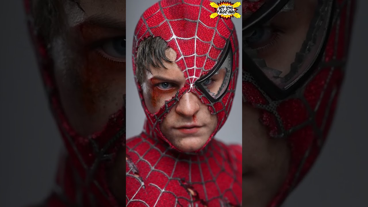 SPIDER-MAN 2002 🕸 Battle Damaged HOT TOYS Tobey Maguire 