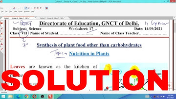 Class 7 Science 14/09/21 Worksheet 17 science English Medium tuesday 14 September Class7 Worksheet17