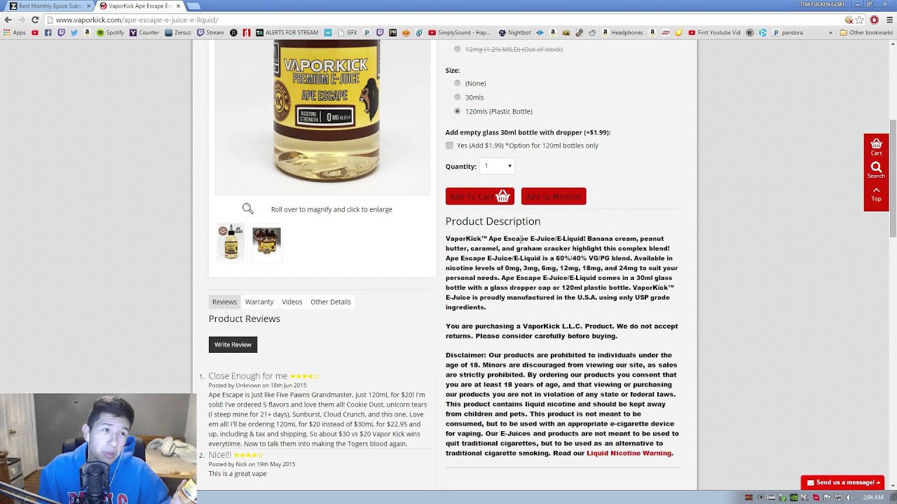 Vapor Kick - Ape Escape (Rob Vapes) Review !